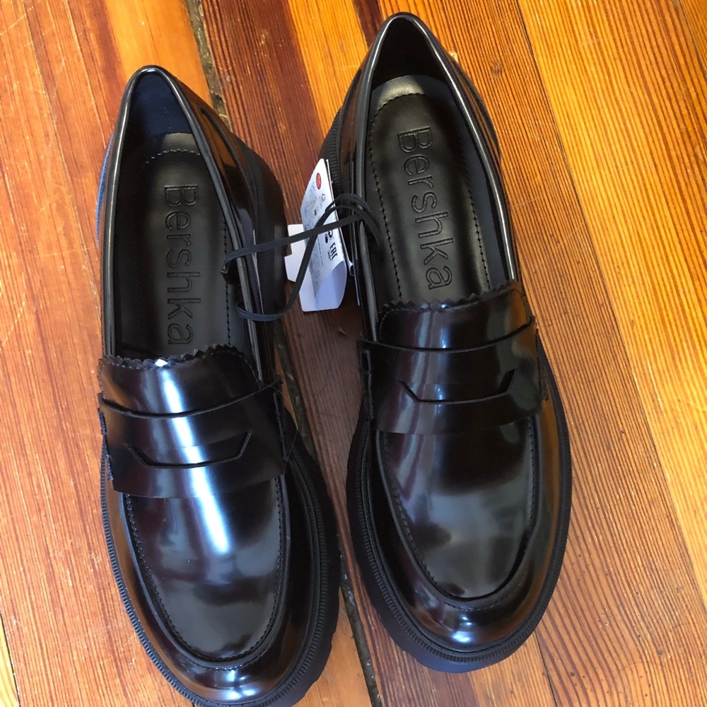Bershka black loafers